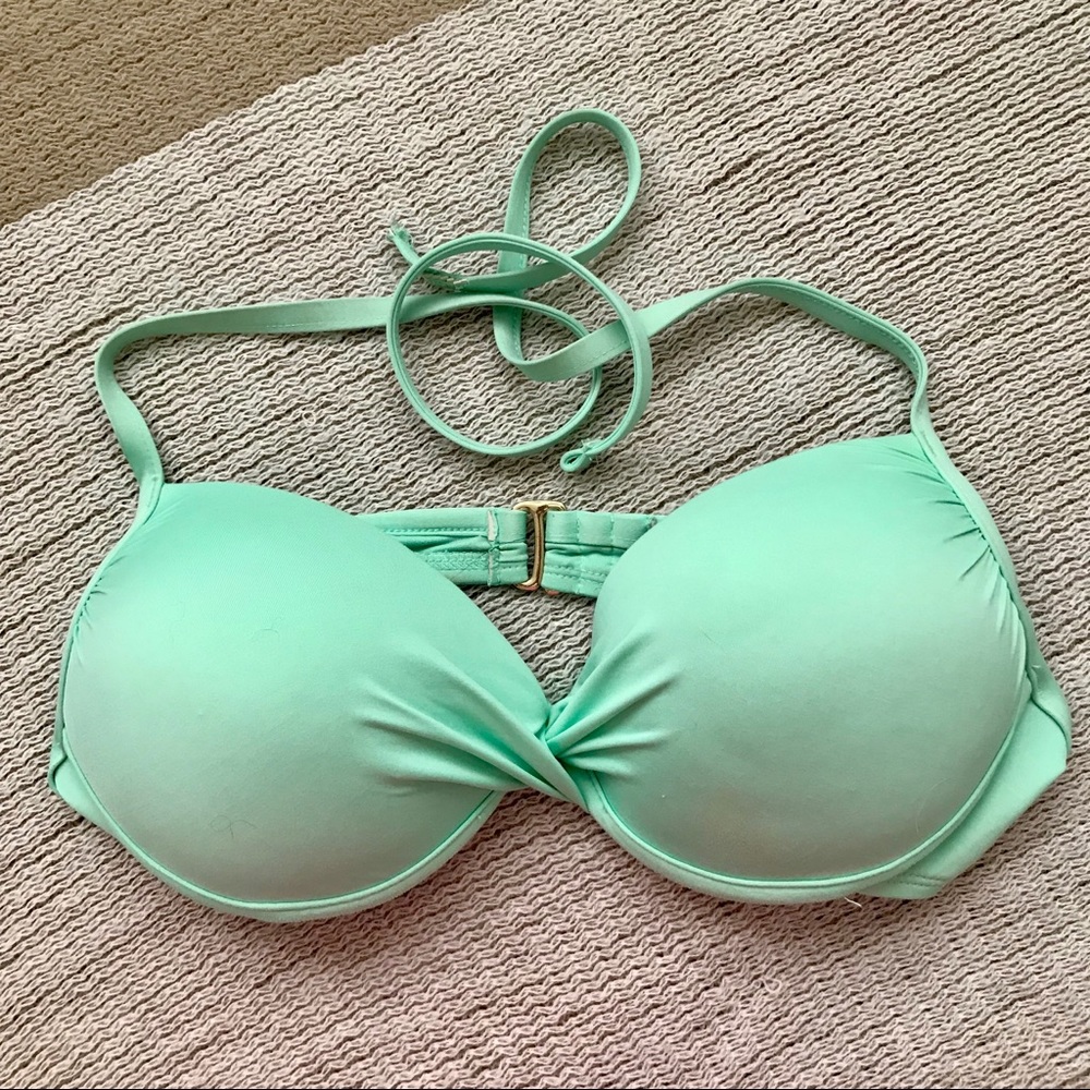 SeaFoam Teal Push Up Bikini Top